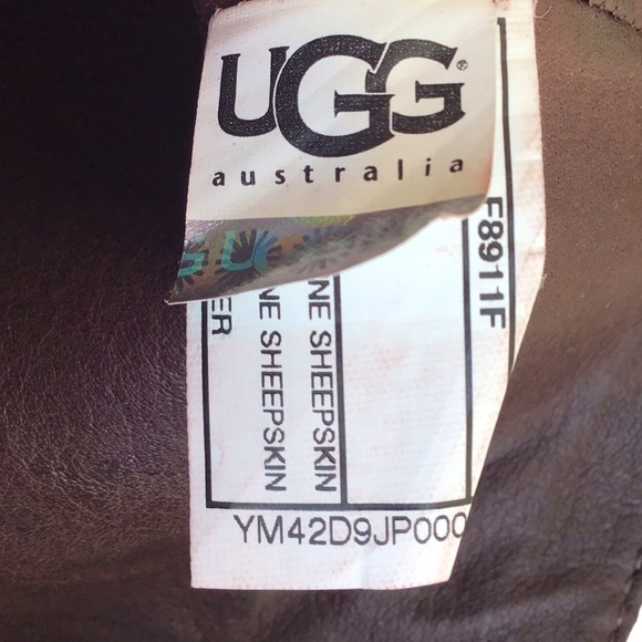 UGG Australia Channing Chocolate Leather Knee High Boots Size 7 - Picture 12 of 16